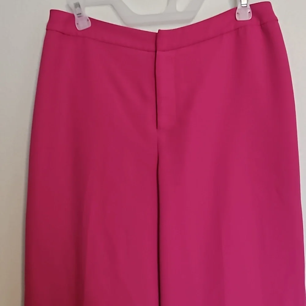 Metro Style Wide Leg Flowy Lined Womens Pants Hot Pink Sz.12 - Picture 2 of 11